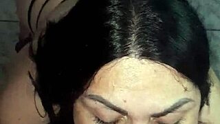 Amateur girl cums on monster cock during oral and handjob session