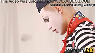 Mommy4k Brings the Hottest Scene with Shaved Pussy on Sofa! 🔥