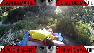 curvy woman inserts cookies into pussy for gay friend to eat