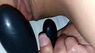 Milf exploring anal with big black cock and dildo