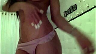 asian american muscle girl shows off her fitness and athletic body