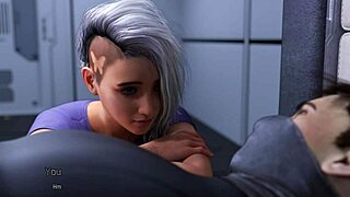Horny Cyberpunk Blonde Rides Best Friend's Face with Anal Fingering During Gaming