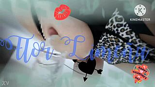 peruvian babe enjoys oiled bath with dildo and toys for valentine's day