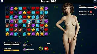 3D Futanari game with big tits and monster cock lovers