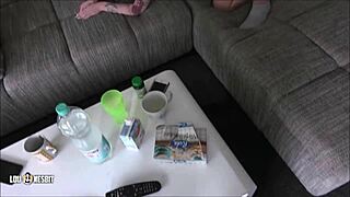 Man, watching Lou Nesbit and Lia Louise in cuckold humiliation