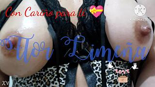 peruvian babe enjoys oiled bath with dildo and toys for valentine's day