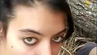 Public blowjob compilation with flashing tits outdoors 😍