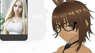 Missie reacts to AI-generated blonde girl in anime