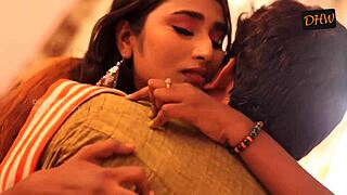 Married Indian woman and young lover in action