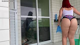 I hired this maid with a tasty ass! Look at her gaping in POV voyeur style.