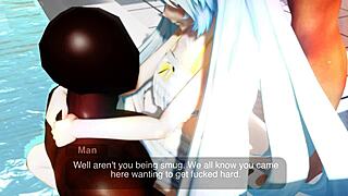 Miku gets wet during the photoshoot