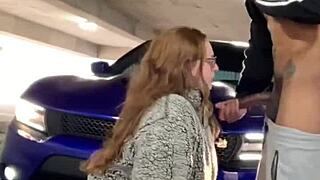 Ever seen Mia Dior take a huge cock in public parking?