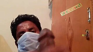 Hot homemade video of a horny gay ladyboy masturbating and fucking in shalwar kameez