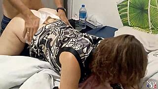 French Amateur Slut In Satin Panties Gets Doggystyle Fuck And Cumshot