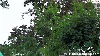 Extreme Public Sex Under Eiffel Tower: Risky Threesome Orgy