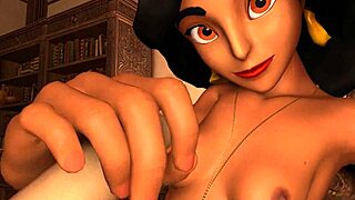 Jasmine spreads legs for Flynn in Aladdin Tangled Parody