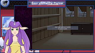 What happens when the brunette trainer uses her big tits and ass in Avatar hentai?