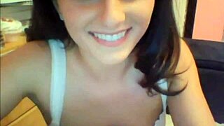 Sexy College Girl Does Strip Tease on Cam