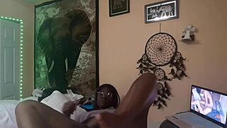 naejae fingering wet pussy watching lesbian porn?