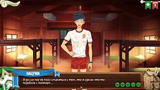 Young gay friends have fun with blowjob and anime
