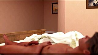 My hot stepmother helped me cum hard for the first time, measuring my huge load!