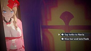 navia enjoys aether's big tits for the night?