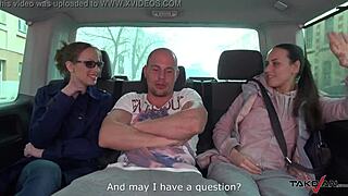 Mea Melone as sultry secretary gets picked up and fucked in van.