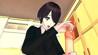 female boss implements employee training 3d hentai 85