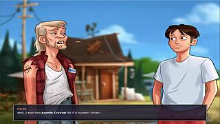 i'm playing summer time saga unc part 33 with dating and anime fun