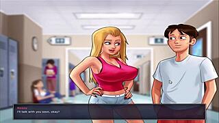 i'm playing summer time saga unc part 33 with dating and anime fun