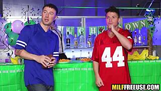 Hot Blonde In Uniform Used By Football Fans