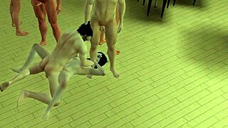 In the sims, a wild suruba unfolds with tesuda characters