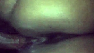 Slim guy contrasts with big booty mami in doggystyle cumshot