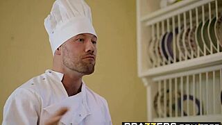 Brazzers Presents Real Wife Stories - The Caterer Scene with Amber Deen and Freddy Flavas in Wild Hospital Action