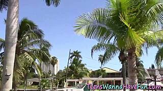 Amateur Teen 18+ Gets Drilled Hardcore with Big Cock at Outdoor Party