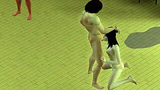 In the sims, a wild suruba unfolds with tesuda characters