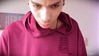 jerking my big latino cock till i cum all over you