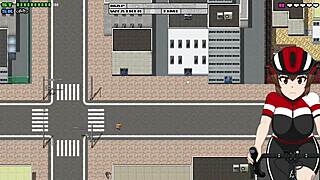 She paints her body, and it washes off in the rain!