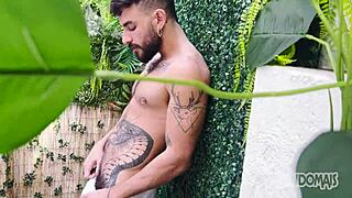 This is a behind the scenes look at a gay porn video