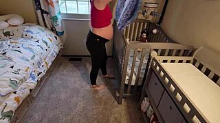 Stepmother gets trapped under the crib during the amorous encounter with her stepson