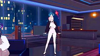 Asuna and Karin in hentai MMD action!