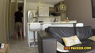 Pale Redhead Latina Amateur Bent Over by Big Cock Tourist