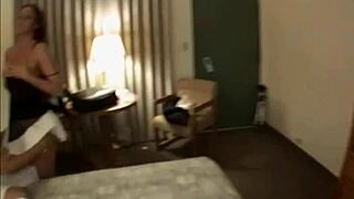 naughty venus engaging in hardcore fucking with slut in motel room, featuring big cock and tits