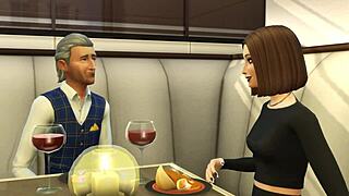 Sims-based animation with taboo theme and small boob fetish
