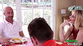 Thanksgiving Stepson Fucks My Cute Teen Girlfriend Hard