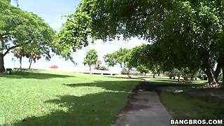 Big Latina Tits On Display In Public Outdoor Setting