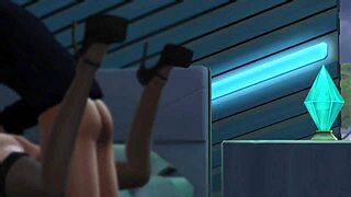 Sims-based animation with taboo theme and small boob fetish
