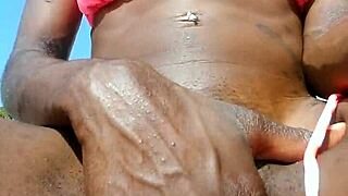 fingering on the beach