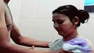 desi bathroom encounter with big tits and ass