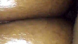 girl lies facedown for intense pussy action